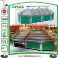 Stainless Steel Display Shelf for Fresh Vegetables and Fruits
